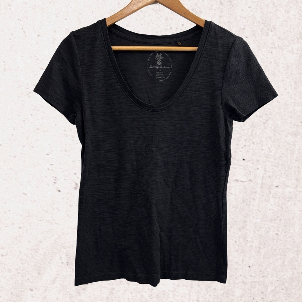 Tommy Bahama Black Fitted Short Sleeve T-Shirt